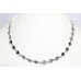 Silver Flower Necklace Black Onyx Sterling Marcasite 925 Pendant Gemstone A564